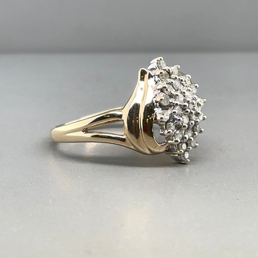 9ct Yellow Gold Diamond Ring (c. 0.25ct) - Size L