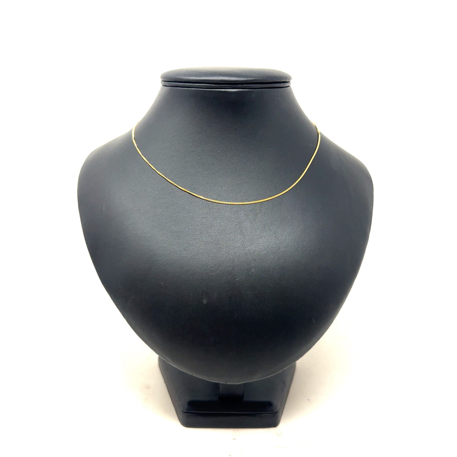 18ct Yellow Gold Fine Chain (16")