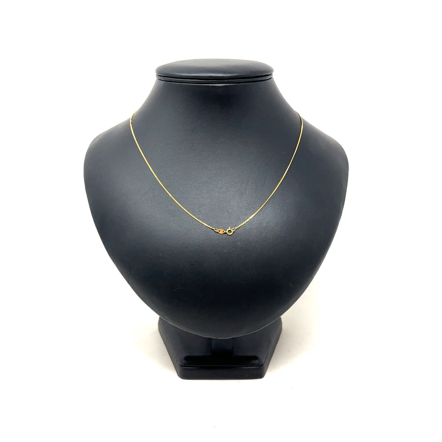 18ct Yellow Gold Sapphire and Diamond Pendant and Chain (19”)
