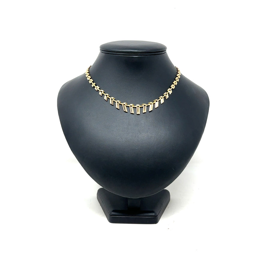 9ct Yellow Graduated Link Chain (15")