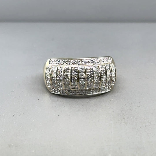 9ct Yellow Gold Diamond Ring (c. 0.85 - 0.90ct) - Size N