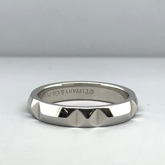 Platinum Tiffany & Co Band Ring - Size Q