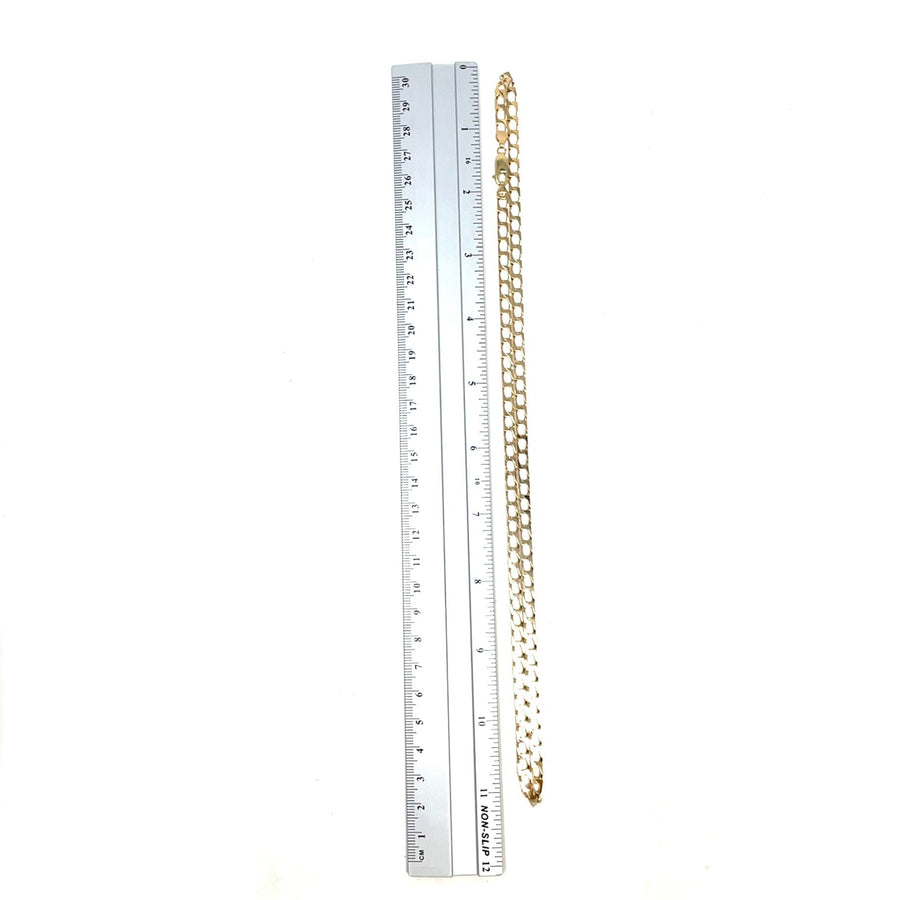 9ct Yellow Gold Flat Curb Chain (22")