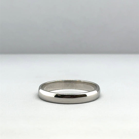 Platinum Band Ring - Size J 1/2