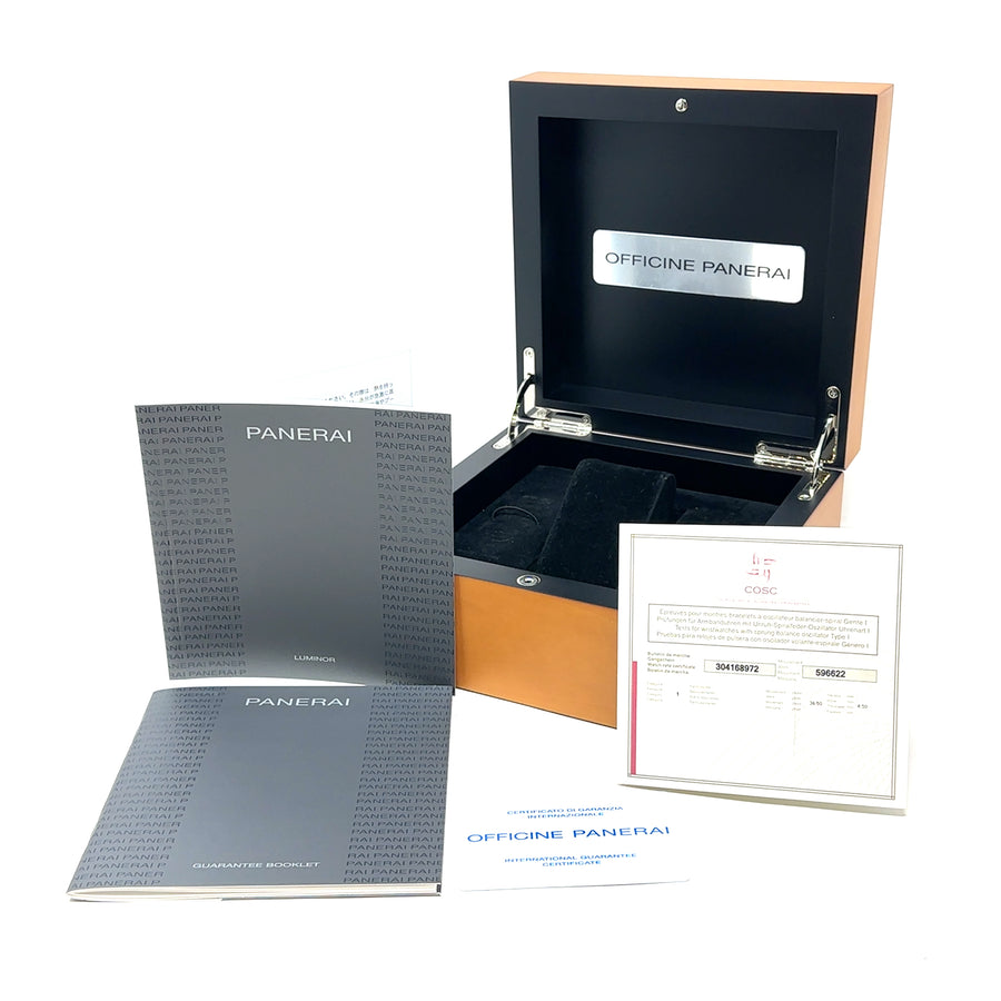 Pre-Owned Stainless Steel and Rubber Strap Luminor Marina Panerai Watch (Gents)