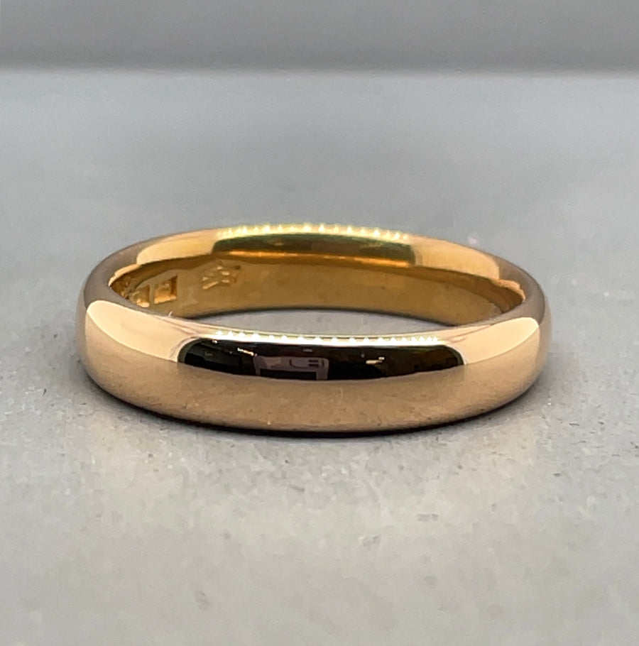 22ct Yellow Gold Band Ring - Size M