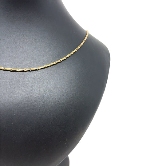9ct Yellow Gold Fancy Link Chain (20")