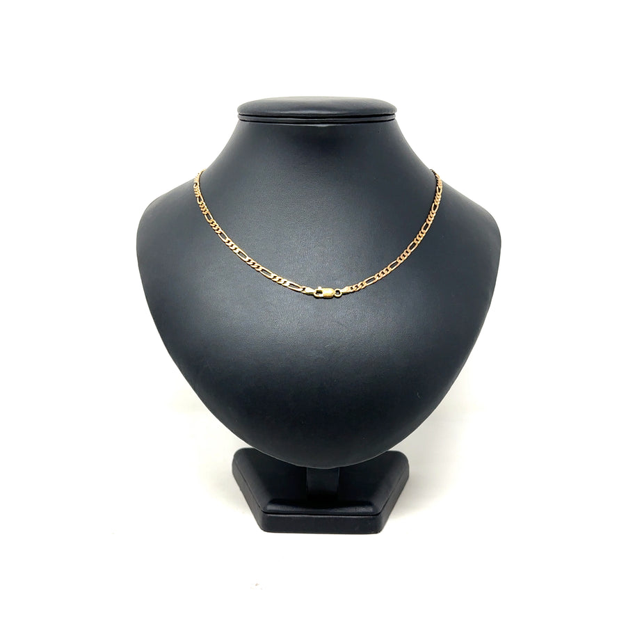 9ct Yellow Gold Figaro Chain (18")