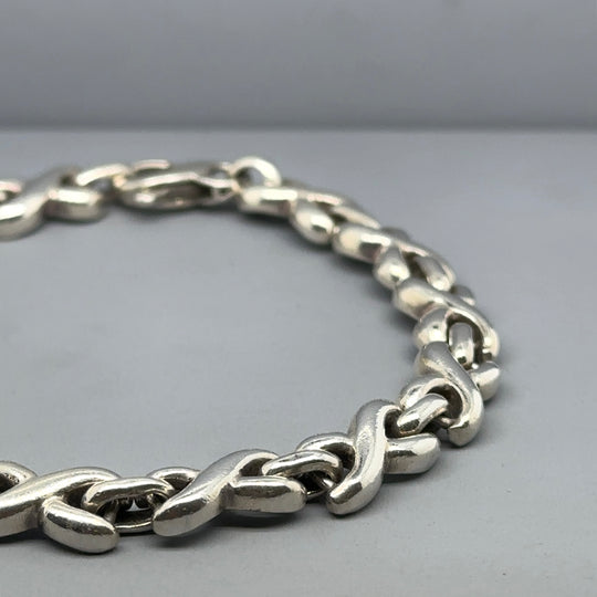 Sterling Silver X Bracelet