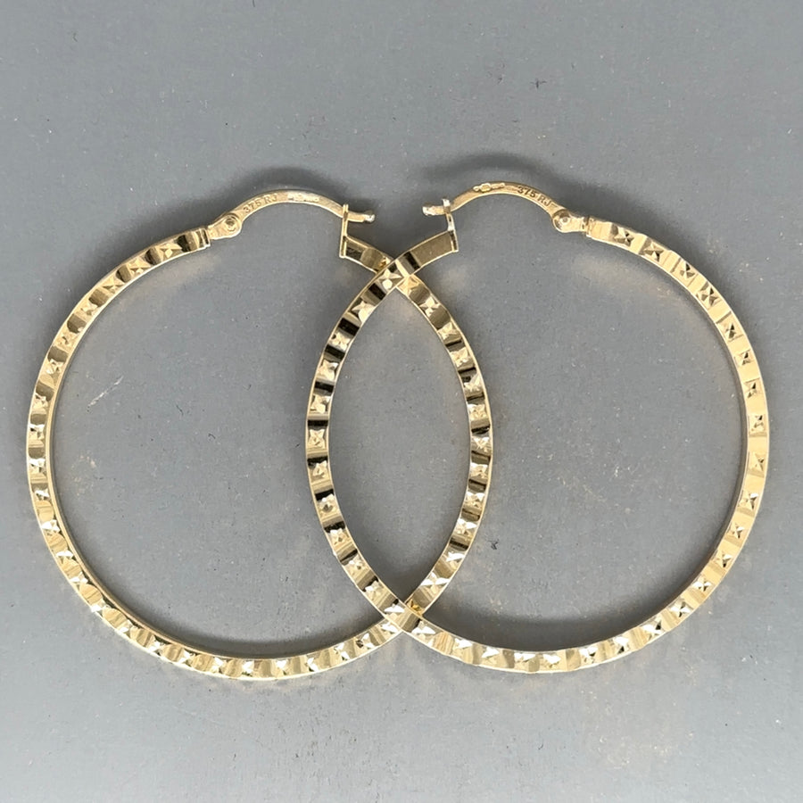 9ct Yellow Gold Hoop Earrings