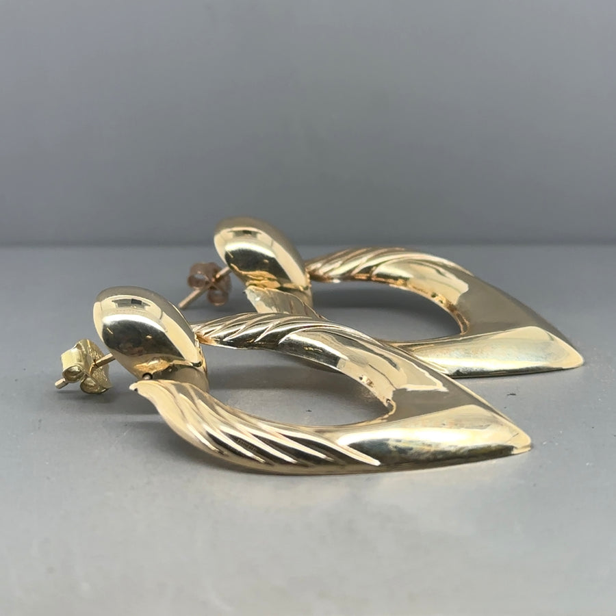 9ct Yellow Gold Fancy Drop Earrings