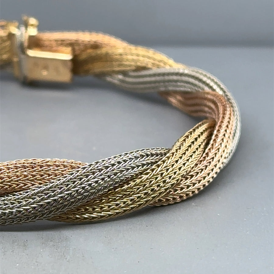 18ct Tri-Colour Platted Bracelet