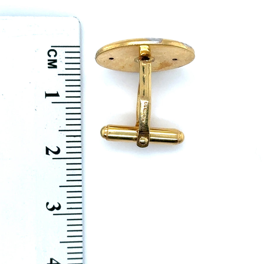 9ct Bi-Colour Cufflinks