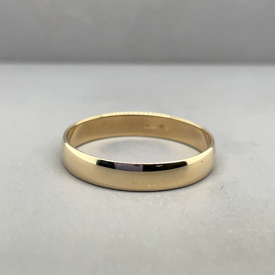9ct Yellow Gold Band Ring - Size Y