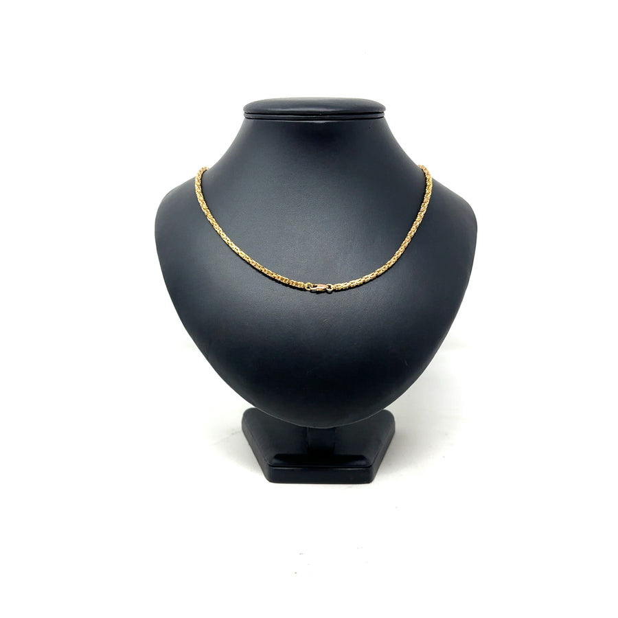 9ct Yellow Gold Byzantine Chain (22")