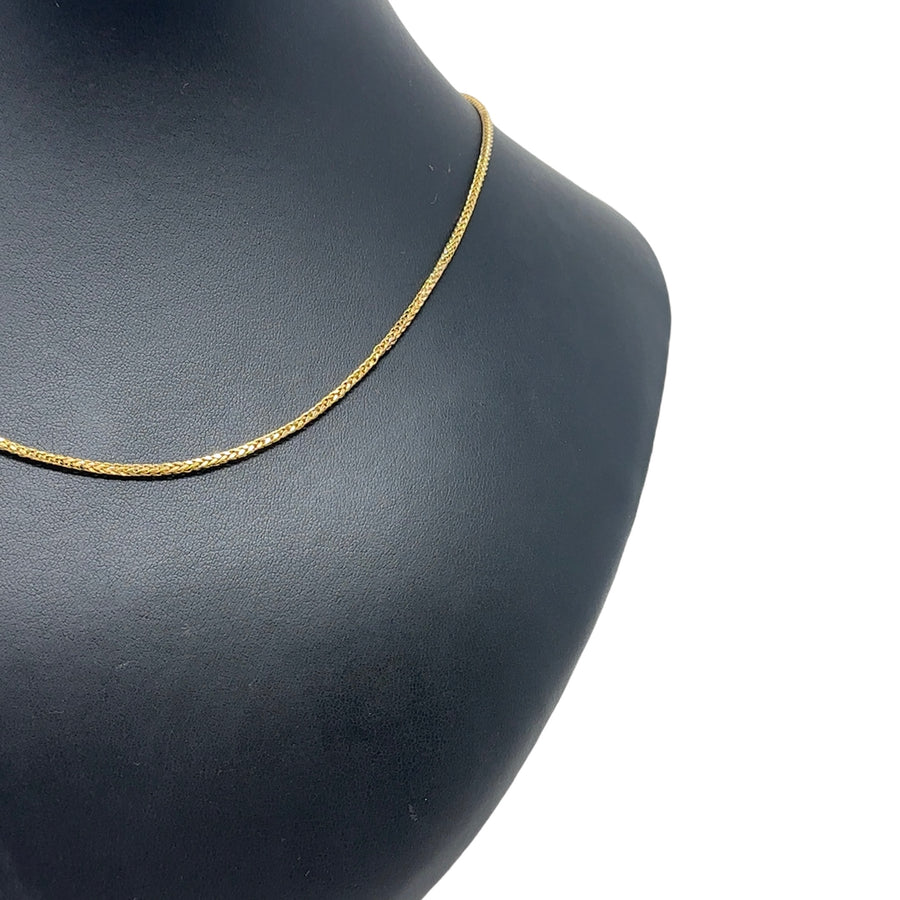 9ct Yellow Gold Wheat Link Chain (18")
