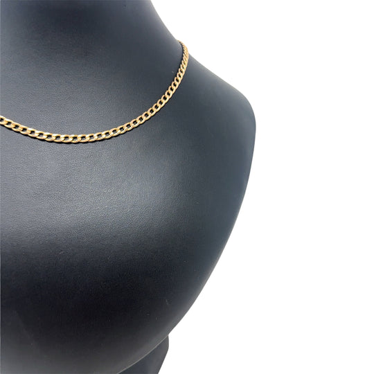 9ct Yellow Gold Curb Chain (16")