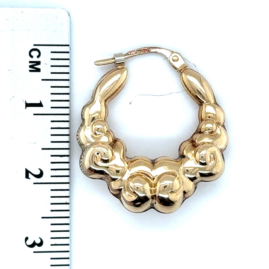 9ct Yellow Gold Hoop Earrings