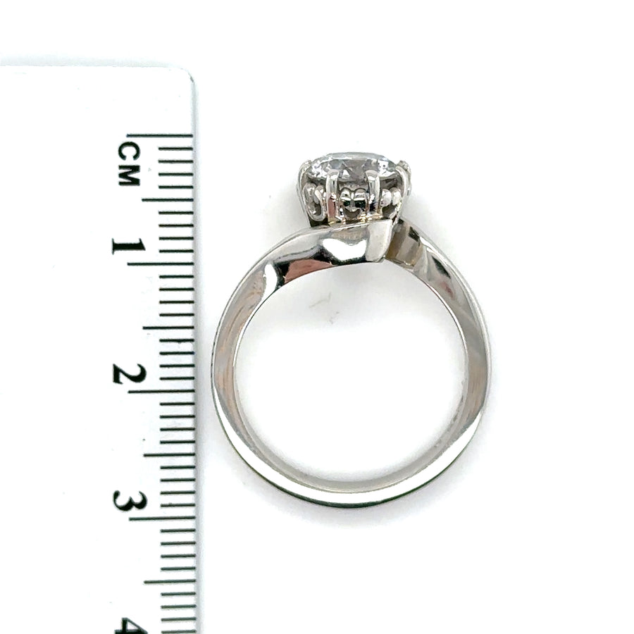 Platinum Single Stone Diamond Ring (c. 1.80ct) - Size P