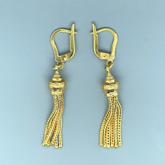 9ct Yellow Gold Tassel Drop Earrings