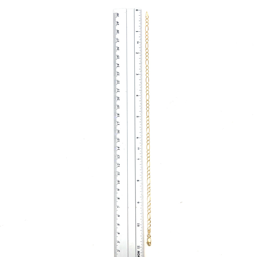 9ct Yellow Gold Figaro Anklet