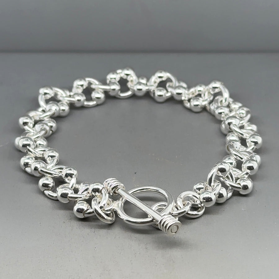 Sterling Silver Circle Ball Bracelet NEW!