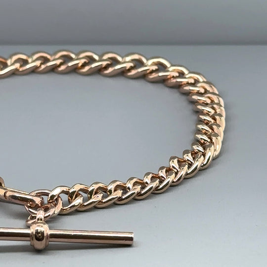 9ct Rose Gold Albert Bracelet
