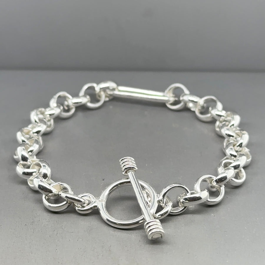 Sterling Silver Belcher Link Bracelet NEW!