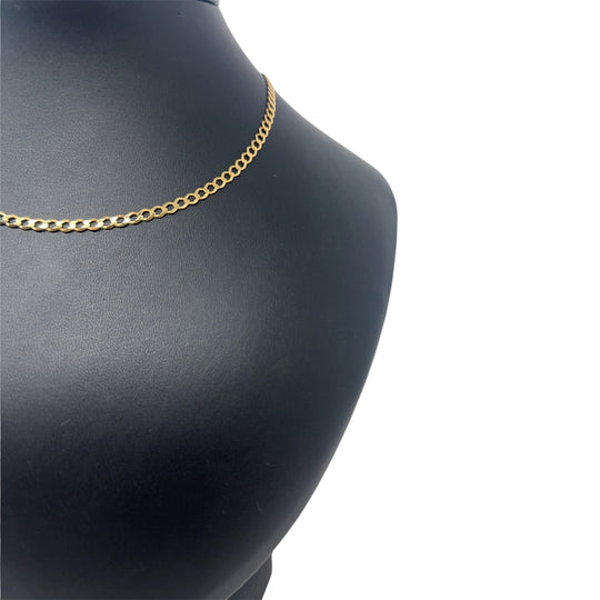 9ct Yellow Gold Curb Chain (16")