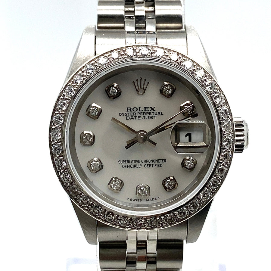 Pre-Owned Stainless Steel Diamond Bezel Rolex (Ladies)