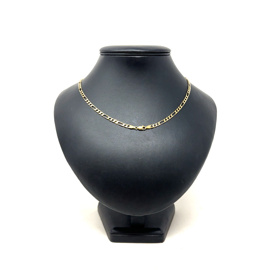 9ct Yellow Gold Figaro Chain (18")