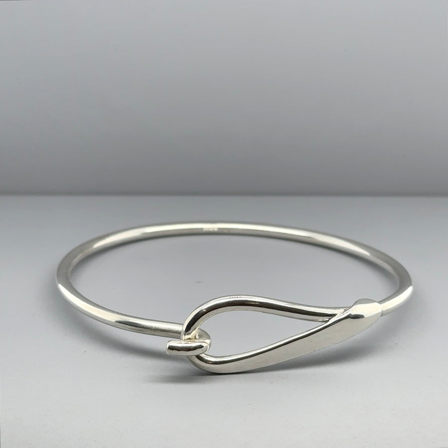Sterling Silver Hook and Eye Bangle