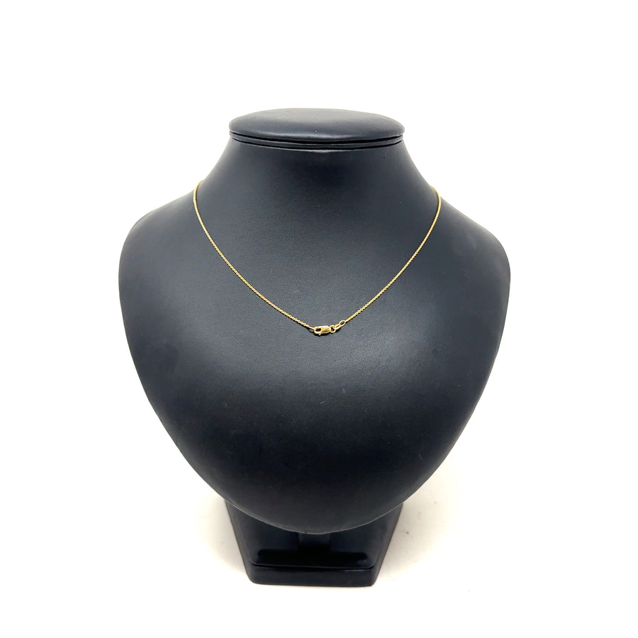 14ct Yellow Gold Tourmaline and Diamond Necklace (19")