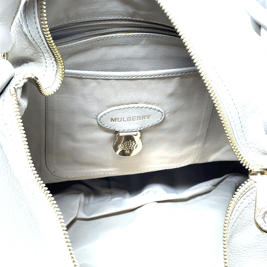 Pre-Owned Cream leather Mulberry Hobo Plaited Shoulder Bag