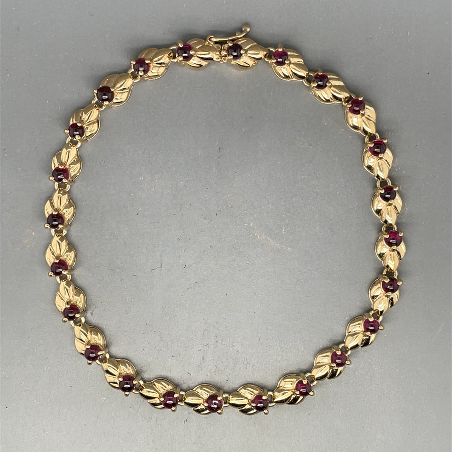 9ct Yellow Gold Tourmaline Bracelet