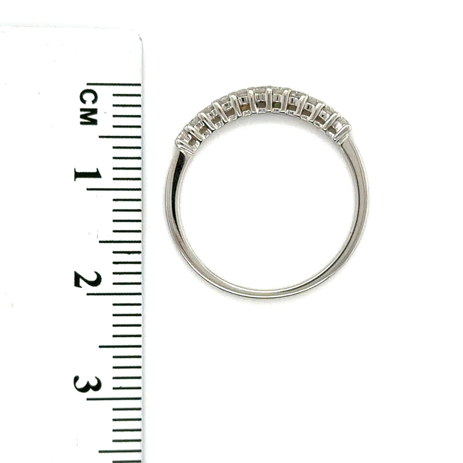 18ct White Gold Diamond Half Eternity Ring (c. 0.20ct) - Size M