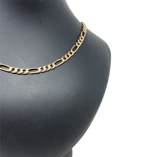 9ct Yellow Gold Figaro Chain (21")