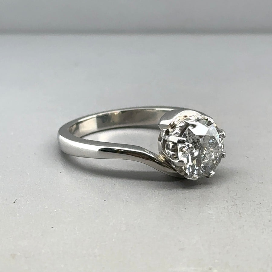 Platinum Single Stone Diamond Ring (c. 1.80ct) - Size P