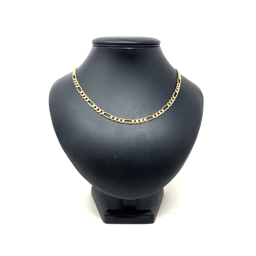 9ct Yellow Gold Figaro Chain (24")