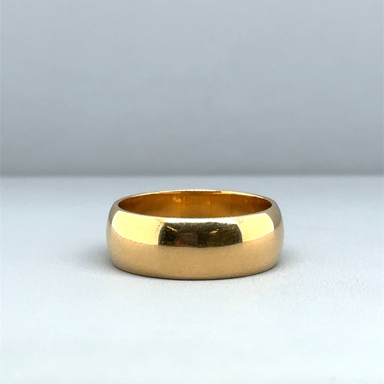 22ct Yellow Gold Band Ring - Size J