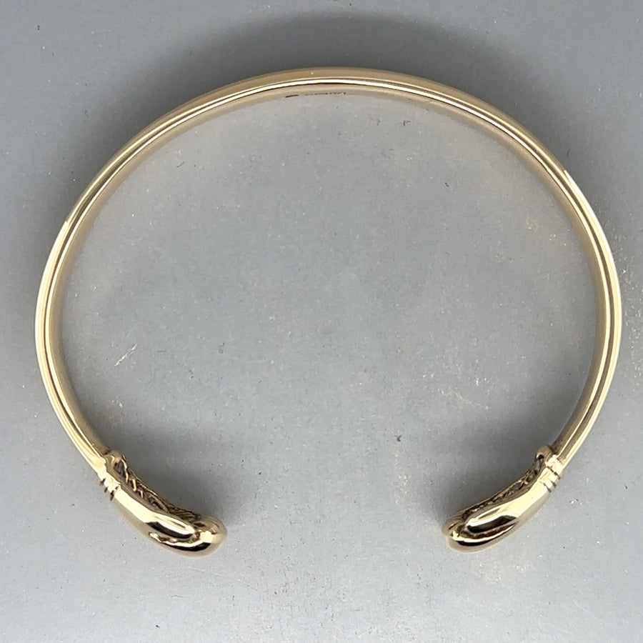 9ct Yellow Gold Boxing Glove Torque Bangle