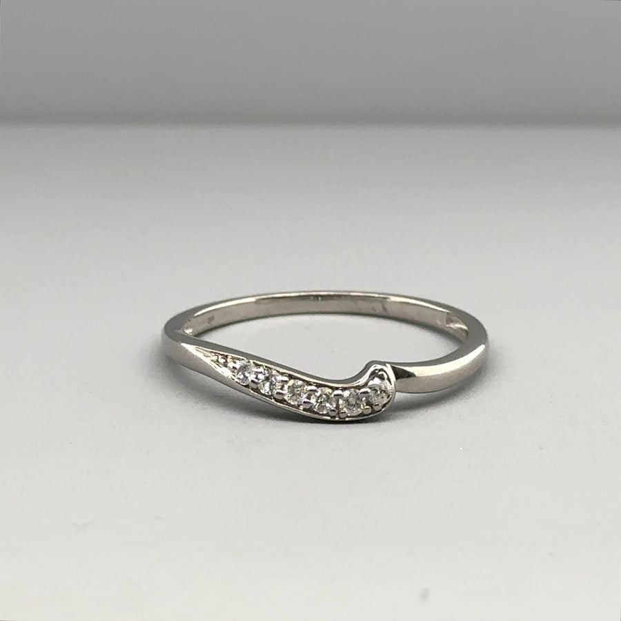 9ct White Gold Diamond Ring Set (c. 0.40 - 0.45ct) - Size Q