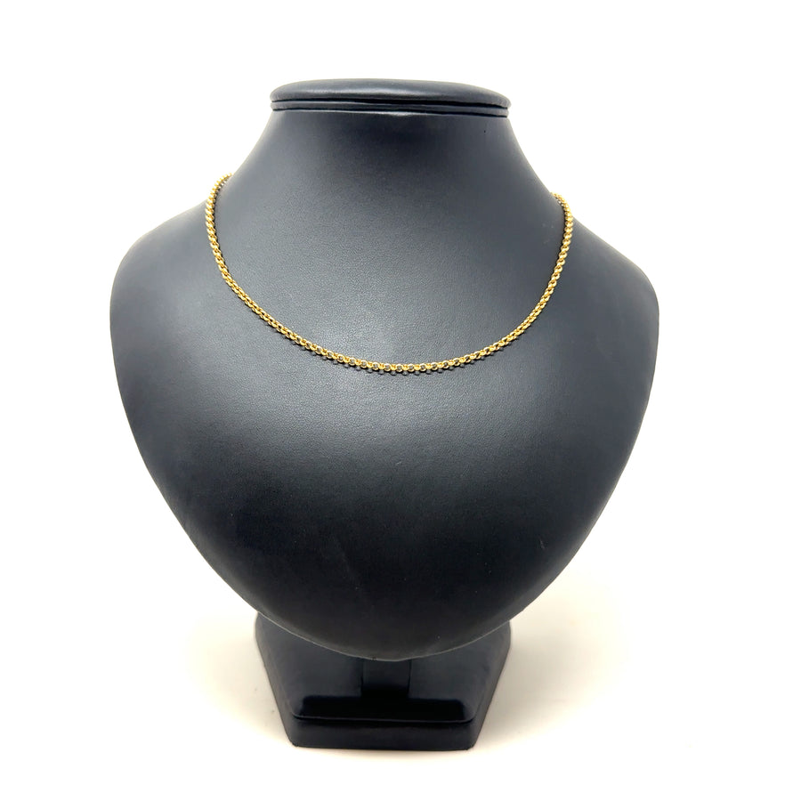 9ct Yellow Gold Fine Belcher Chain (18")