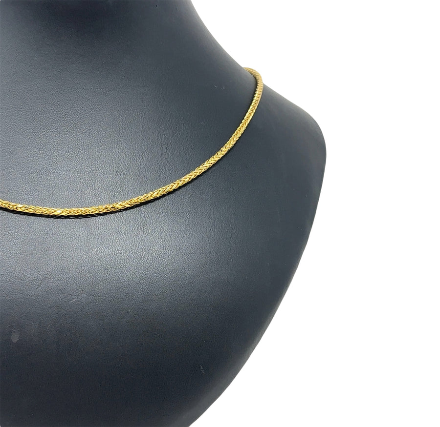 9ct Yellow Gold Wheat Link Chain (20")