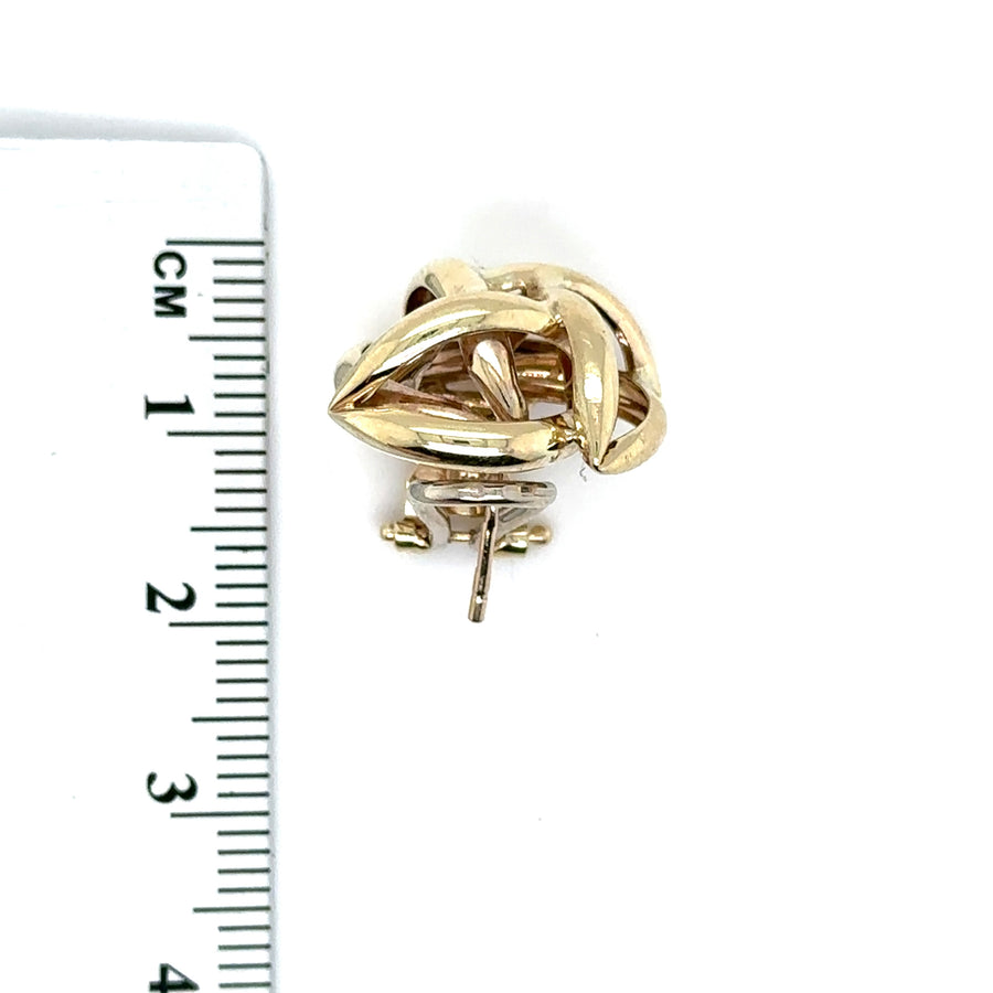 9ct Yellow Gold Caged Stud Earrings