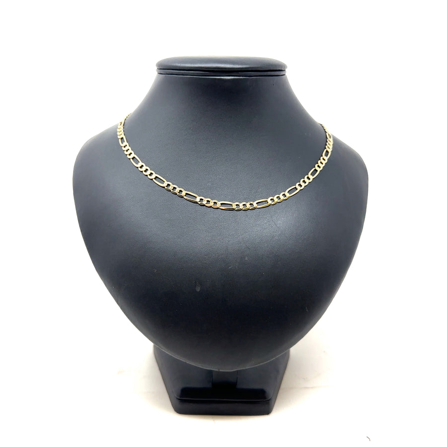 9ct Yellow Gold Figaro Chain (22")