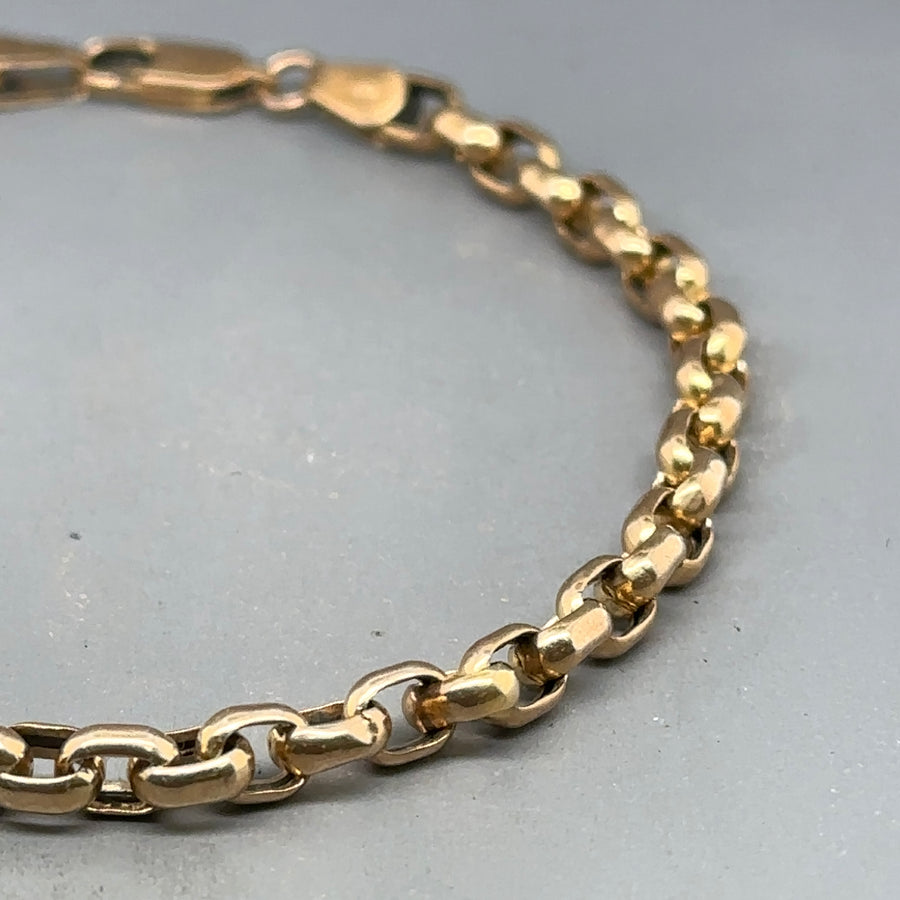 9ct Yellow Gold Belcher Bracelet