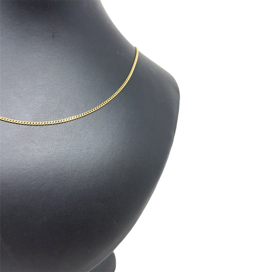9ct Yellow Gold Fine Curb Chain (22")