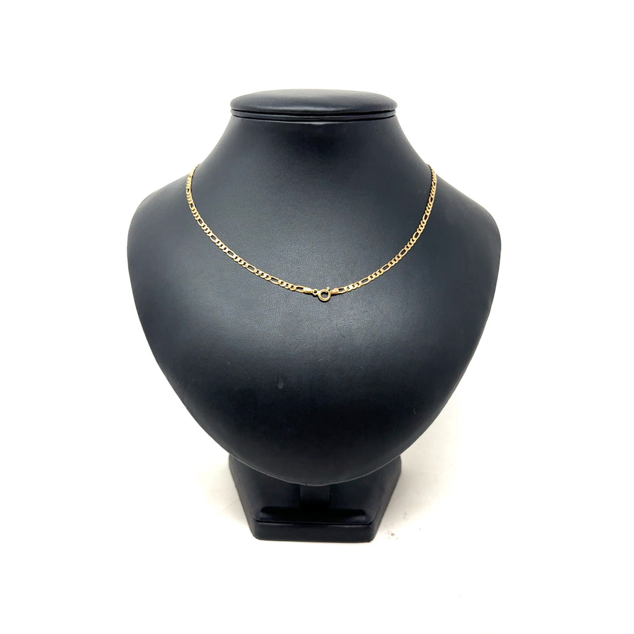 9ct Yellow Gold Figaro Chain (18")