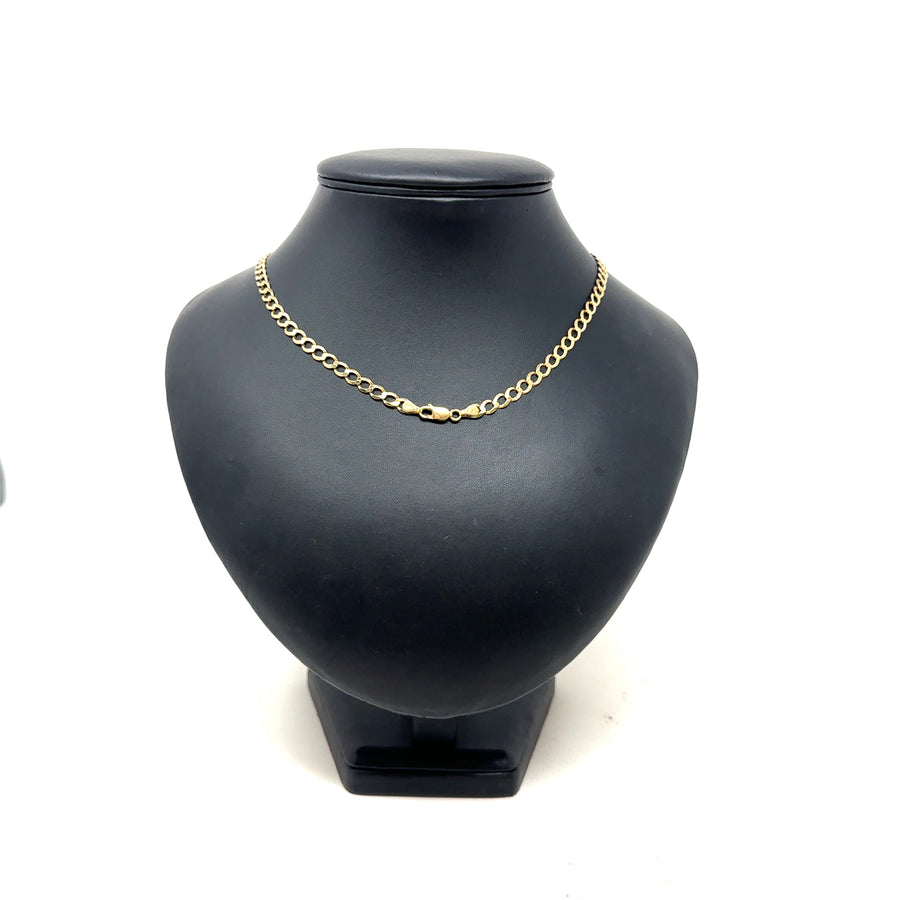 9ct Yellow Gold Curb Chain with Star Charms  (18”)